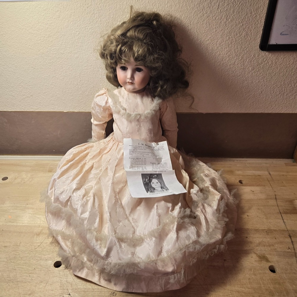 Antique Bisque CM Bergmann Doll Big Life Size 30" Walterhausen 1916 Size 11